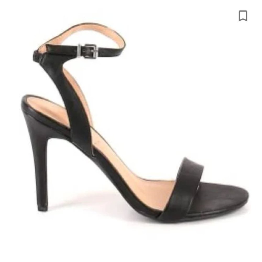 BOGO Baxter Stiletto Classic Black Strappy Sandal Formal Heels Size 6 / 6.5